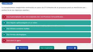 QCM parasitologie toxoplasmose residanat alger [upl. by Ahael]