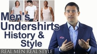 Mens Undershirts  Undershirt History amp Style  Under Shirts Fabrics Crew Neck VNeck Tank Top [upl. by Orman]