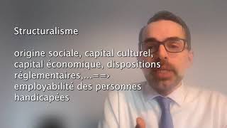 Expliquer et comprendre lemployabilité des personnes handicapées par les approches sociologiques [upl. by Schlessel]