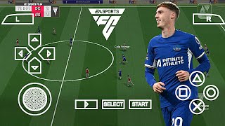 eFootball PES 2024 PPSSPP Patch EA Fc V4 Update Transfer New Call Name Best Graphics [upl. by Beall]