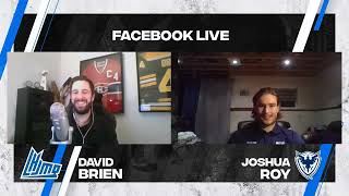 QMJHL Facebook Live  with Joshua Roy Sherbrooke Phoenix [upl. by Luanni]