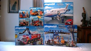 Unboxing Playmobil  Laéroport 2016  5337 5338 5395 5396 5397 5398 5399 [upl. by Jeu]