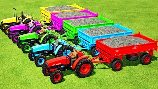 PLOWING PLANTING POPPY amp HARVESTING WITH UNIVERSAL TRACTORS amp HARVESTER  Farming Simulator 22 [upl. by Reinar]