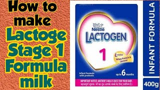 Lactogen 1 Baby Powder  Hindi  Formula milk for 06 months baby How to make formula milk wowlife [upl. by Llerret]