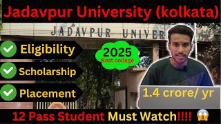 Jadavpur University Complete review😍FeePlacement wbjee collegereview [upl. by Neyut]