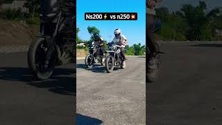 drag race with n250 vs ns200 🤔🏁 [upl. by Wicks]