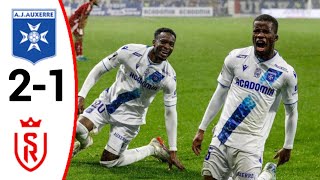 Auxerre vs Reims 21 All Goals and Extended Highlights [upl. by Vivianne]