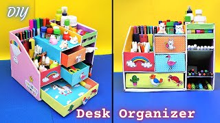 DIY Cute Desk Organizer Idea from Waste CardboardBest out of WasteStationery Storage Box [upl. by Anirbys]