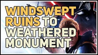 How to get from Windswept Ruins to Weathered Monument Zeffo Star Wars [upl. by Pilif196]