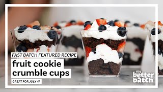 🍓🍪 Fruit Cookie Crumble Individual Dessert Cups Perfect for July 4th 🌟🫐 [upl. by Ammeg]