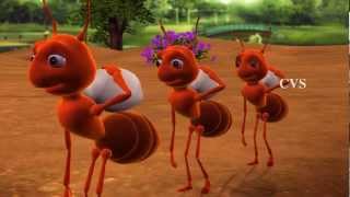 Cheema entho chinnadi  Ants 3D Animation Telugu Rhymes For Children with Lyrics [upl. by Niwdog]