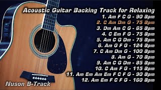 1 Hour Acoustic Guitar Backing Track with Cajon  C Major Compilation [upl. by Critchfield188]