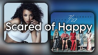 Fifth Harmony vs Tinashe  Scared of Happy Split Vocals  Use Headphones [upl. by Keheley]