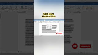 Word Count in MsWord 2016How to Count Word in MsWordWord CountWord Counting In MsWord 2016 [upl. by Arawaj]