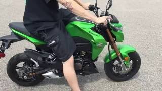 First Ride on the 2017 Kawasaki Z125 PRO [upl. by Knarf]