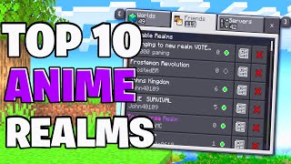 Top 10 Anime Realms For Minecraft Bedrock 121 [upl. by Publus]