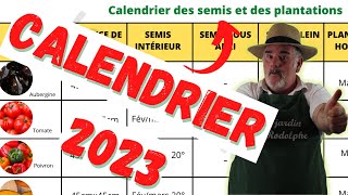 Le calendrier des semis et des plantations des légumes au potager 2023 [upl. by Annoyk]