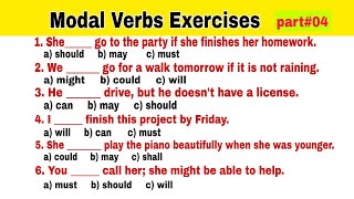 Modal Verbs Exercises  Modal Verb Exam  Modal Verbs Quiz [upl. by Gibbie]