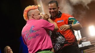 BEST WALKON EVER Peter Wright and Devon Petersens DanceOff [upl. by Annailuj922]