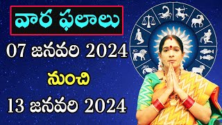 Weekly Horoscope Telugu  7th January 2024  13th January 2024  Vaara Phalalu  Bhanu Koteswari [upl. by Ardeth]