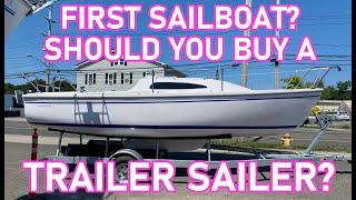 First Boat Should You Buy A Trailer Sailer  Ep 241  Lady K Sailing [upl. by Giark]