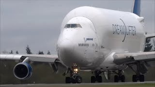 3 Boeing Dreamlifter 747LCF TakeOffs in 6 Minutes [upl. by Belayneh]