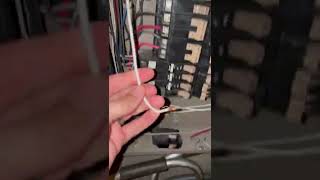 Changing regular breaker to Gfci breaker electrician howto diy apprentice construction [upl. by Kaye]