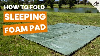 How to fold ayamaya foam sleeping pad [upl. by Meehsar603]