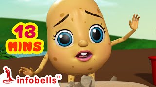 உருளைக்கிழங்கு செல்ல குட்டியின் குட்டி சண்டை  Tamil Rhymes for Children  Infobells [upl. by Hoo]