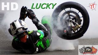 ISLE OF MAN TT LUCKY AND CLOSE CALL  LUCKY MOMENTS COMPILATION [upl. by Gaultiero]