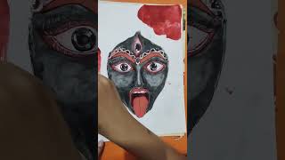 Mahakali drawing by Alta amp kajal navratrispecial maakali mahakali alta drawing shortdurgapuja [upl. by Sheehan]