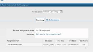 Uploading an assignment to Turnitin via Moodle [upl. by Ahsim]
