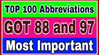 ABBREVIATIONS GOT 88 AND 97 DEPARTMENTAL TESTS E LEARN [upl. by Navonod253]