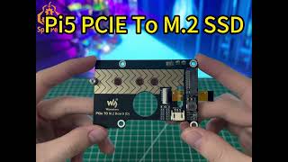 【Raspberry Pi 5 latest accessories】 PCIE to M2 NVME SSD solid state drive expansion board [upl. by Mcleod329]