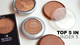 Top 5 in Under 5 Matte Drugstore Bronzers  Bailey B [upl. by Schifra]