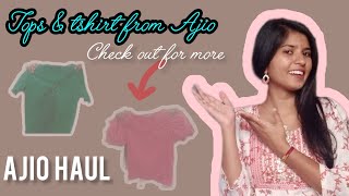 Ajio haul 🛍️ Tops amp Tshirts ajio ajiohaul tshirts westerntops youtube youtubevideo [upl. by Dajma]