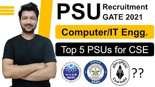 PSU Recruitment through GATE 2022 for Computer  PSU with GATE 2022  Top 5 PSU for GATE CSE [upl. by Gurl906]