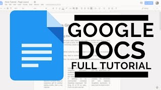 Google Docs  Full Tutorial [upl. by Seumas]