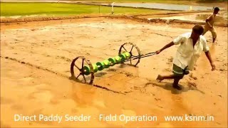 KSNM Direct Paddy Seeder Field Operation [upl. by Norel]