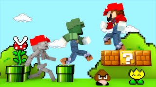 Minecraft Escola Monstro 57  Mundo do MARIO  Monster School [upl. by Bozuwa]