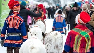 Jokkmokk Winter Market in Lapland Sweden  Jokkmokk marknad  Swedish Lappland reindeer [upl. by Adnilahs426]