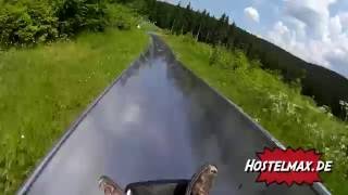 Sommerrodelbahn Mühlleiten Klingenthal Vogtland HD  Hostelmax testet [upl. by Alyakim]