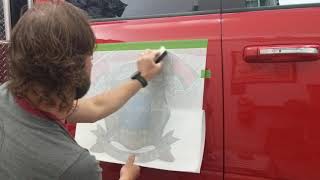 Reflective Vinyl Decal how to apply [upl. by Nnylram]