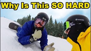 Expert Skier Tries Snowboarding [upl. by Attenrev922]