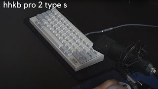 HHKB Pro 2 Type S Keyboard Typing Sound Test [upl. by Arehahs602]