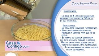 Como Hervir Pasta receta y elaboracion [upl. by Jarred]