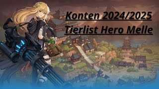 Tierlist Hero Melle 20242025 Part 1  Guardian Tales [upl. by Kawasaki]