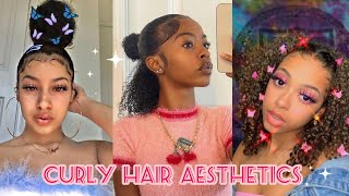 2024💖Best Aesthetic Natural Curly hairstyles 🦋✨ curlyhair compilation [upl. by Pollock]