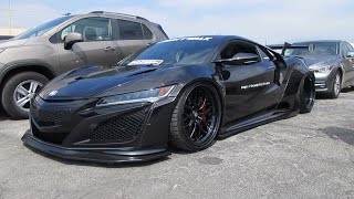 Liberty Walk Acura NSX w Anrky Wheels Fi Exhaust [upl. by Yleik]