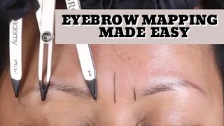 EYEBROW MAPPING Create symmetry with Golden Ratio divider [upl. by Imas271]